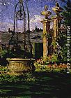 James Carroll Beckwith Canvas Paintings - In the Gardens of the Villa Palmieri